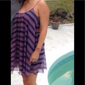 Express cute colorful print flowy dress